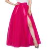 EllieHouse Split Long Floor Length Tulle Skirt for Prom Party Evening Hot Pink L view 1