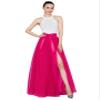 EllieHouse Split Long Floor Length Tulle Skirt for Prom Party Evening Hot Pink L view 2