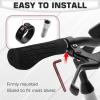 BUCKLOS Single Lock-on Bike Handlebar Grips - Mountain Bike MTB Ergonomic Anti-Slip Handle Grip - Bicycle Comfort Locking Handle Bar for BMX/Cruiser Bike/Scooter (7/8" Black) view 2