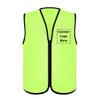 TopTie Custom Child Advertising Vests with Zipper Printed Embroidered Volunteer Vests No Pockets for Kids-Fluorescent Green-M view 2