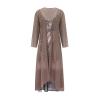 2 Pieces Mother of The Bride Dresses for Wedding with Jacket Knee Length Lace Applique Wedding Guest (Y1-Brown, S) view 2