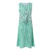 2 Pieces Mother of The Bride Dresses for Wedding with Jacket Knee Length Lace Applique Wedding Guest (Y3-Green, L) view 3