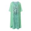 2 Pieces Mother of The Bride Dresses for Wedding with Jacket Knee Length Lace Applique Wedding Guest (Y3-Green, L) view 4