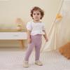 DREAM BUS 5 Pack Toddler Girl Pants Baby Girl Solid Ribbed Pants Toddler Girls Bottoms Leggings Newborn Cotton Jogger view 2