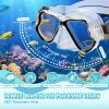 CTSAYTL Snorkeling Gear for Kids Ages 3-14, 4 in 1 Mask Fins Snorkel Set with Panoramic View Anti Fog Mask, Dry Top Snorkel, Trek Fins and Travel Bag, Kids Snorkel Set for Snorkeling Swimming view 2