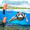 CTSAYTL Snorkeling Gear for Kids Ages 3-14, 4 in 1 Mask Fins Snorkel Set with Panoramic View Anti Fog Mask, Dry Top Snorkel, Trek Fins and Travel Bag, Kids Snorkel Set for Snorkeling Swimming view 4