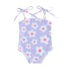 Toddler Infant Baby Girl Swimsuit Clothes One Piece Bathing Suit Floral Sleeveless Summer Swimwear Beach Wear (Purple, 2-3 Years) view 1