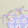Toddler Infant Baby Girl Swimsuit Clothes One Piece Bathing Suit Floral Sleeveless Summer Swimwear Beach Wear (Purple, 2-3 Years) view 3
