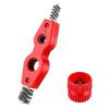 4 In 1 Blue Color Wire Brush Deburr Aluminium Pipe Cleaning Pipe Plumbing Parts Copper Cleaning Brush Tube Pipe Deburrer (Color : Brush and Chamfer) view 1