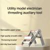 86 Bottom Box Universal Wire Threading Aid Tool Pulley Cable Puller Electrician Adjustable Fast Wire Threading Auxiliary Tool (Color : 1pc) view 3