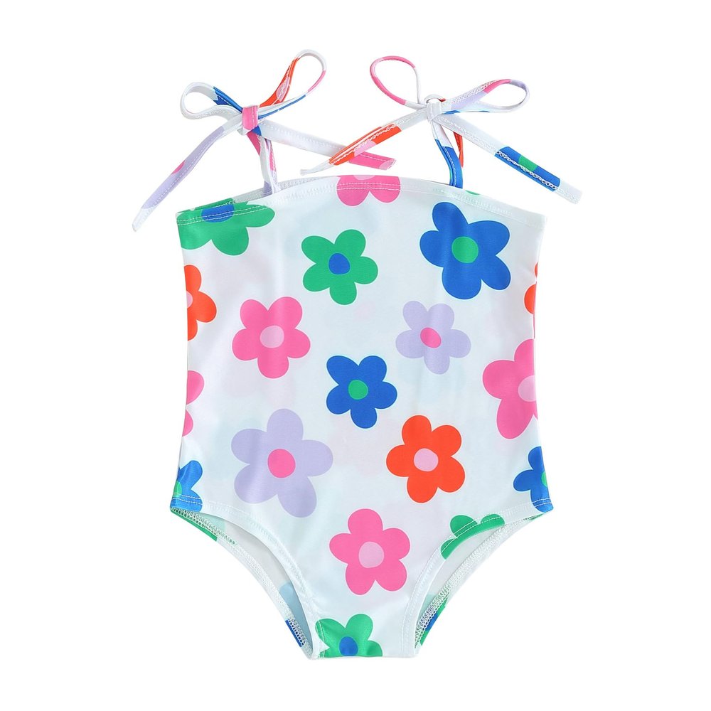 Toddler Infant Baby Girl Swimsuit Clothes One Piece Bathing Suit Floral Sleeveless Summer Swimwear Beach Wear (Multi-Color, 18-24 Months)