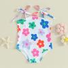 Toddler Infant Baby Girl Swimsuit Clothes One Piece Bathing Suit Floral Sleeveless Summer Swimwear Beach Wear (Multi-Color, 18-24 Months) view 3