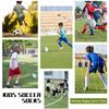 Zando Soccer Socks Youth Baseball Cotton Knee High Sport Kids Football Athletic Socks Girls Outdoor Sport Tube Uniform for Boys Girls Blue White/Black White 10-12 Years view 4