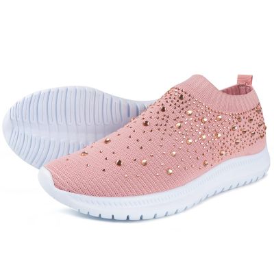 Ladmiple White Sneakers For Women Slip On Wide Width Women's Running Shoes Fashion Tennis Sport Gym Jogging Walking Fitness Sneakers Non Slip Comfortable Slip On Athletic Shoes