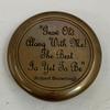 Antique Brass Pocket Compass Gifts Grow Old Along with me Engraved Compass for Graduation Boating Compass Wedding Gift view 2