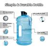 TOOFEEL 1 Gallon Water Bottle - 128 oz Water Bottle with Flip Lid - Gallon Water Bottle with Handle,BPA Free gallon Water jug with Measurements Marked - Transparent Light Blue view 4