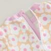 Infant Toddler Baby Girl One-Piece Swimsuit Floral/Flamingo Print Zipper Long Sleeve Ruffled Swimwear Bathing Suit (Hat-Pink 2024, 2-3 Years) view 4