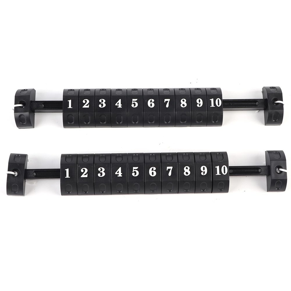 CDQL 2pcs Foosball Score Counter,Table Football 10 Numbers Scoring Score Counter Indicator for Standard Foosball Tables (Black)