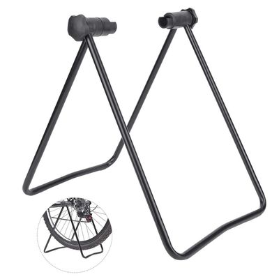 Topyond Durable Black Steel Tube Bike Kickstand Support Bracket - U Shape Foot Rack Parking Frame for Bicycles