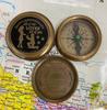 Antique Brass 3" Compass Nautical Pocket Backpacking Compass Happy Aniversary All of ME Loves All of You for Men Quality Travel view 1