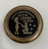 Antique Brass 3" Compass Nautical Pocket Backpacking Compass Happy Aniversary All of ME Loves All of You for Men Quality Travel view 2