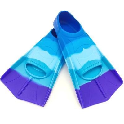 Fadgesy Swimming Training Fins,Comfortable Silicone Flippers for Swimming and Diving,Size Suitable Kids Girls Boys Adult (M, SixColorful-G)