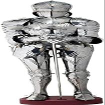 Medieval Gothic Suit of Armor Knight Halloween Costume Silver