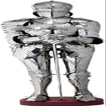 Medieval Gothic Suit of Armor Knight Halloween Costume Silver