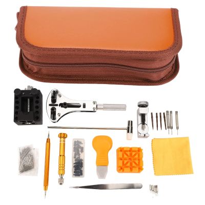 150Pcs Watch Repair Tool Set, Pry Type Watch Case Opener Strap Holder Fixed Base 3 Claw Replacement Head