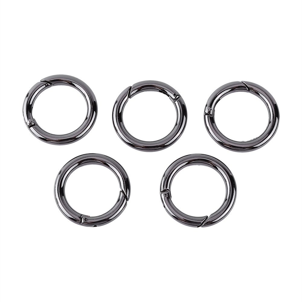 5PCS Carabiners Rings Spring O Rings,Zinc Alloy Round Carabiner,Spring Snap Clips Hook,Keychain Keyring Buckle