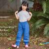 Toddler Rain Pants Kids' Waterproo Rain Pants Lightweight Reflective Rain Wear for Boys Girls Mud (Blue, 7-8 Years) view 3