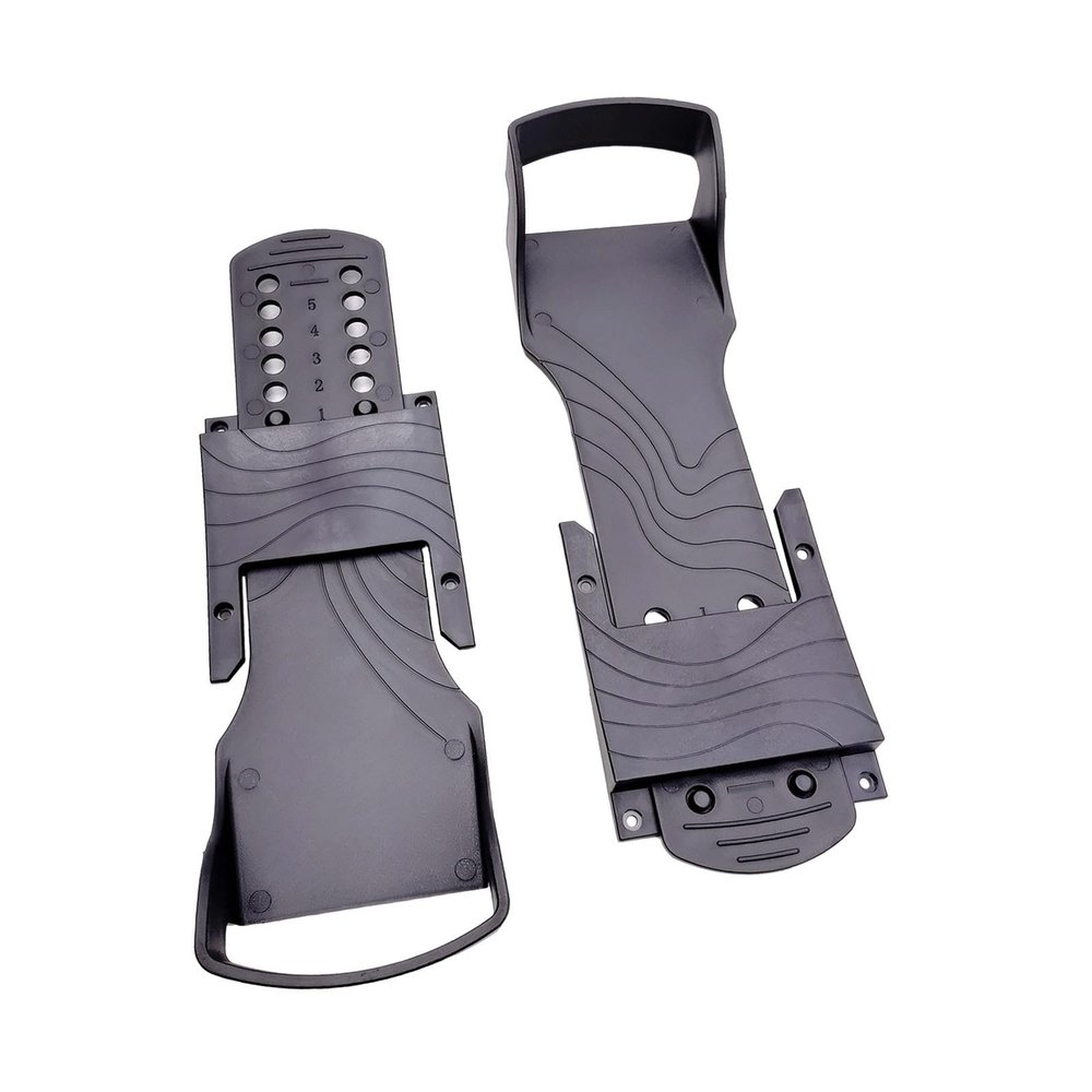 NineFit Basics Rowing Machine Pedals, Replacement Foot Pedals Fitness Equipment Accessories for Workout, Black, 35cmx10cm
