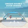 OutdoorMaster Beach Tent Sun Shelter with 2 Ventilated Doors, UPF50+ Easy Setup Beach Tent Canopy for 3 Person, Lightweight & Portable Family Beach Umbrellas for Sand with Carrying Bag - Blue view 2