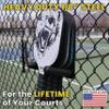 4D Pickleball Paddle Rack  Holds Four Pickleball Paddles (4-Deep)  Track Players Next-Up on Courts  Heavy-Duty 1/8 Steel with No-Slip Grip Rests and Black Weather-Proof Powder Coating view 2