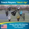 4D Pickleball Paddle Rack  Holds Four Pickleball Paddles (4-Deep)  Track Players Next-Up on Courts  Heavy-Duty 1/8 Steel with No-Slip Grip Rests and Black Weather-Proof Powder Coating view 3