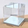 GOCHUSX Basketball Holder, Soccer Ball Stackable Display Shelf, Clear Acrylic Display Case, Plastic Cube Storage Box, Removable Dustproof Showcase (Color : Black, Size : 25x25x25cm) view 2