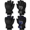 SATINIOR 2 Pairs Kids Waterproof Winter Snow Gloves Ski Gloves for Boy Girl Outdoor Warm Thickening Snowboard(Purple Blue, Brown,10-15 Years) view 1