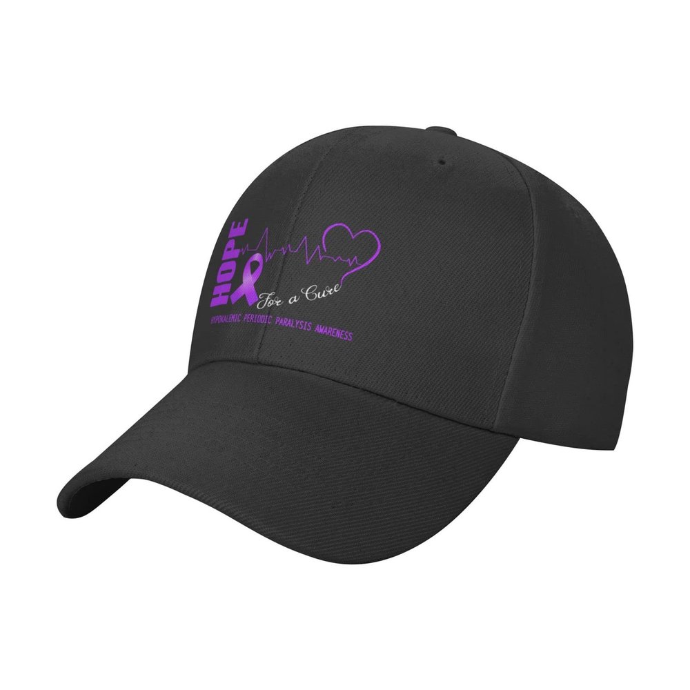 LIFANGMI Hope for A Cure Hypokalemic Periodic Paralysis Awareness Baseball Cap Adjustable for Men Women Hat Truck Driver Hats Black