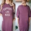 Support Live Music Shirt Support Local Music Concert Festival Local Bands T-Shirt Casual Women Shirt -00570-97 Berry view 2