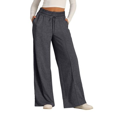Baggy Wide Leg Patns Woman Trendy High Waisted Joggers with Pockets Lightweight Cozy Drawstring Sweat Pants Casual Hiking Pants Lounge Pants 2024 Summer Beach Pants Jogger Sweatpants Athletic Pants