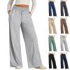 Baggy Sweatpants Women Wide Leg High Waisted Joggers with Pockets Lightweight Cozy Drawstring Sweat Pants Casual Hiking Pants Lounge Pants 2024 Summer Beach Pants Jogger Sweatpants Athletic Pants view 1