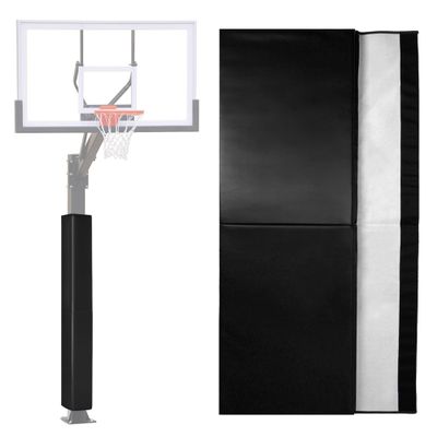 PHENEPUS Basketball Pole Pad 6FT Tall, Square Basketball Pole Padding Outdoor,Fixed Height 6x6 Basketball Hoop Poles Black