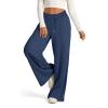 Women's Baggy Sweatpants: High Waisted Wide Leg Joggers with Pockets, Cozy Lightweight Drawstring Lounge Pants for Casual Hiking, Summer Beach & Athletic Activities view 2