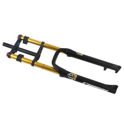 26 Inch Fat Bike Fork Air Suspension Fork Travel 140MM Rebound Adjustment Double Shoulder Front Fork QR 135 * 9mm Fit 4.0 Tire MTB Snow/Beach Bike/Electric Bicycle ( Color : Gold , Size : 26inch )
