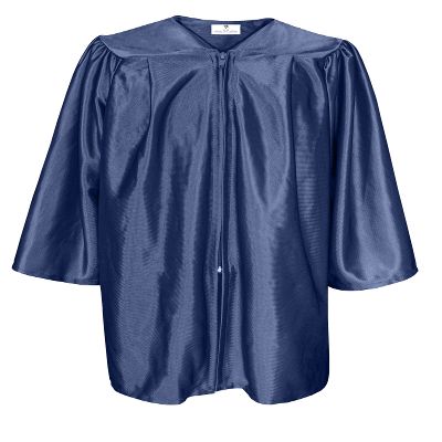 GradPlaza Shiny Choir Robe Kindergarten Preschool Graduation Gown Shiny Graduation Gown for Kids Navy Size 24