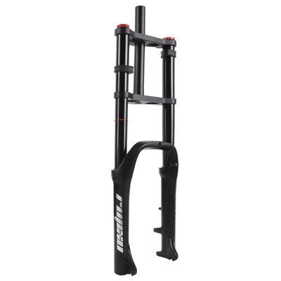 20 Inch Fat Bike Fork Air Suspension Fork Travel 140MM Rebound Adjustment Double Shoulder Front Fork QR 135 * 9mm Fit 4.0 Tire MTB Snow/Beach Bike/Electric Bicycle ( Color : Black , Size : 20inch )