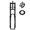 26 27.5 29 Inch Mountain Bike Suspension Forks MTB Air Fork 130mm Travel Double Shoulder Manual Lockout Rebound Adjustment 28.6mm Straight Front Fork Magnesium Aluminum Alloy XC AM ( Color : Black , S view 1