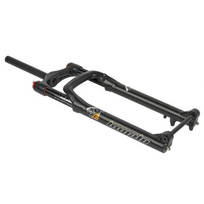 RUJIXU Fat Bike Fork 26 Inch Mountain Bike Suspension Fork 5.0'' Tires Travel 100mm 1-1/8 Straight MTB Air Fork Thru Axle 15x150mm Manual Lockout (Color : Black, Size : 26inch)