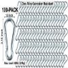 Branded Boards | 50 Pack and 100 Pack | Bulk Heavy Duty Carabiner Snap Clip Hooks |Black, Zinc and Stainless | Contractors, Gyms, Fitness Centers, Business, Industrial (8cm Zinc 100-Pack) view 2