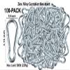 Branded Boards | 50 Pack and 100 Pack | Bulk Heavy Duty Carabiner Snap Clip Hooks |Black, Zinc and Stainless | Contractors, Gyms, Fitness Centers, Business, Industrial (8cm Zinc 100-Pack) view 4